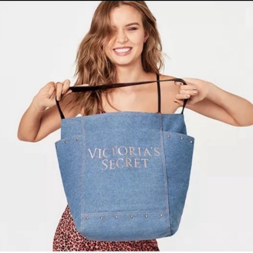Victoria's Secret Large Denim Tote